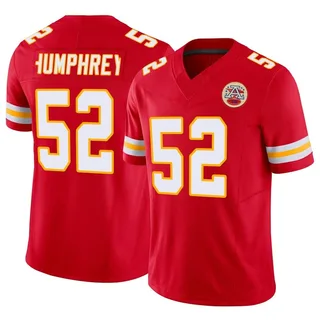 Men's Nike Creed Humphrey Red Kansas City Chiefs Super Bowl LVII Patch Game  Jersey