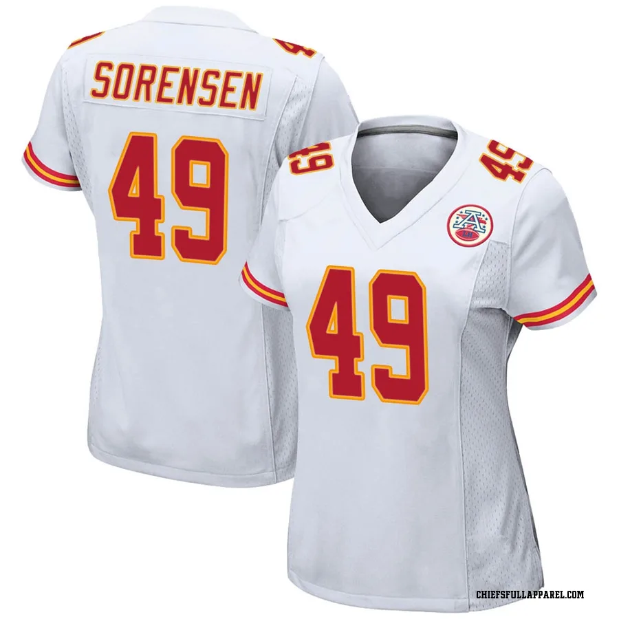 Womens Kansas City Chiefs Daniel Sorensen White Super Bowl Liv Game Jersey  - Dingeas