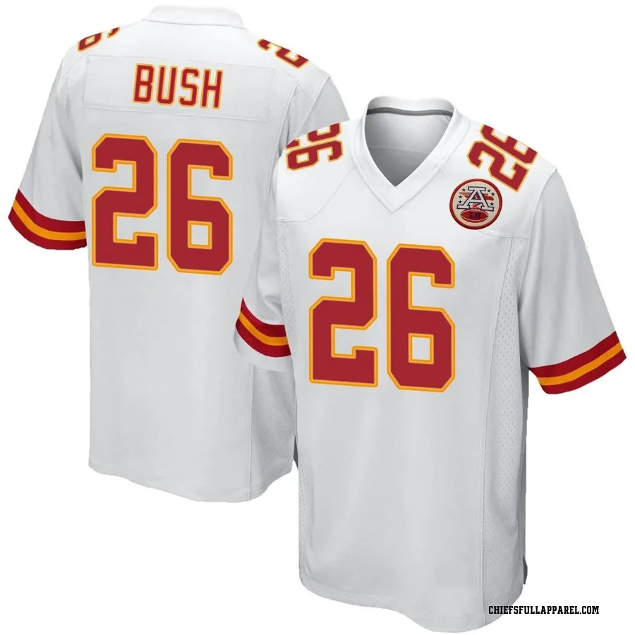 Men's Nike Deon Bush Red Kansas City Chiefs Game Player Jersey Size: 4XL