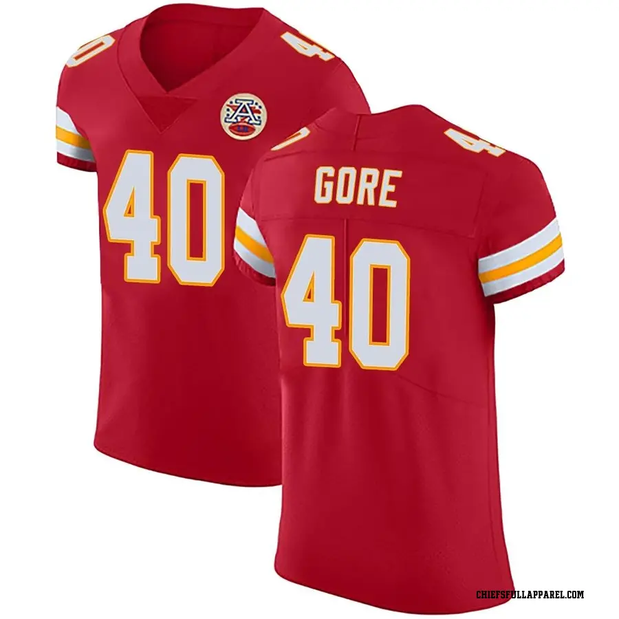 Men's Nike Derrick Gore Red Kansas City Chiefs Game Jersey