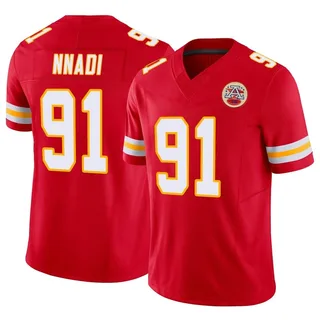 Men's Nike Derrick Nnadi Red Kansas City Chiefs Game Jersey