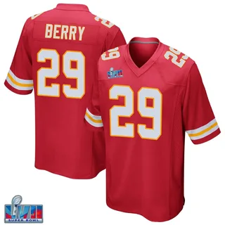 Team Apparel Youth Kansas City Chiefs Eric Berry Name & Number Shirt-  Red,Small