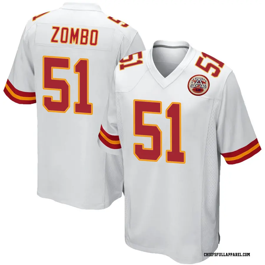 Frank Zombo Kansas City Chiefs Men's Game Nike Jersey - White