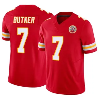 Limited Women's Harrison Butker White Road Jersey - #7 Football Kansas City  Chiefs Vapor Untouchable Size S