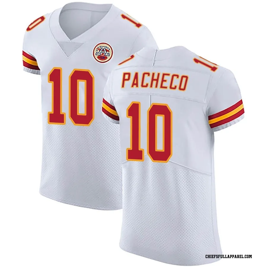 Nike Chiefs 10 Isiah Pacheco White Vapor Untouchable Limited Men Jersey