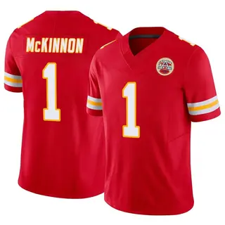 Kansas City Chiefs #1 Jerick McKinnon White Super Bowl LVII Patch Vapor  Untouchable Limited Stitched Jersey