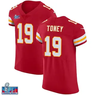 Nike Men's Nike Kadarius Toney Red Kansas City Chiefs Super Bowl LVII Patch  Game Jersey