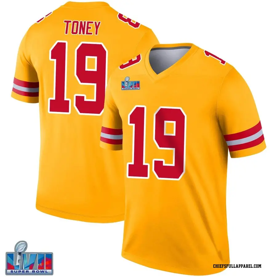 Men's Chiefs Super Bowl LVII Red Gold Vapor Jersey - All Stitched