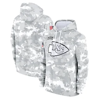 Kansas City Chiefs 2024 Salute to Service Club Fleece Pullover Hoodie Arctic Camo