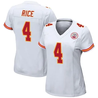 Rashee Rice Men's Nike White Kansas City Chiefs Custom Game Jersey Size: Extra Large